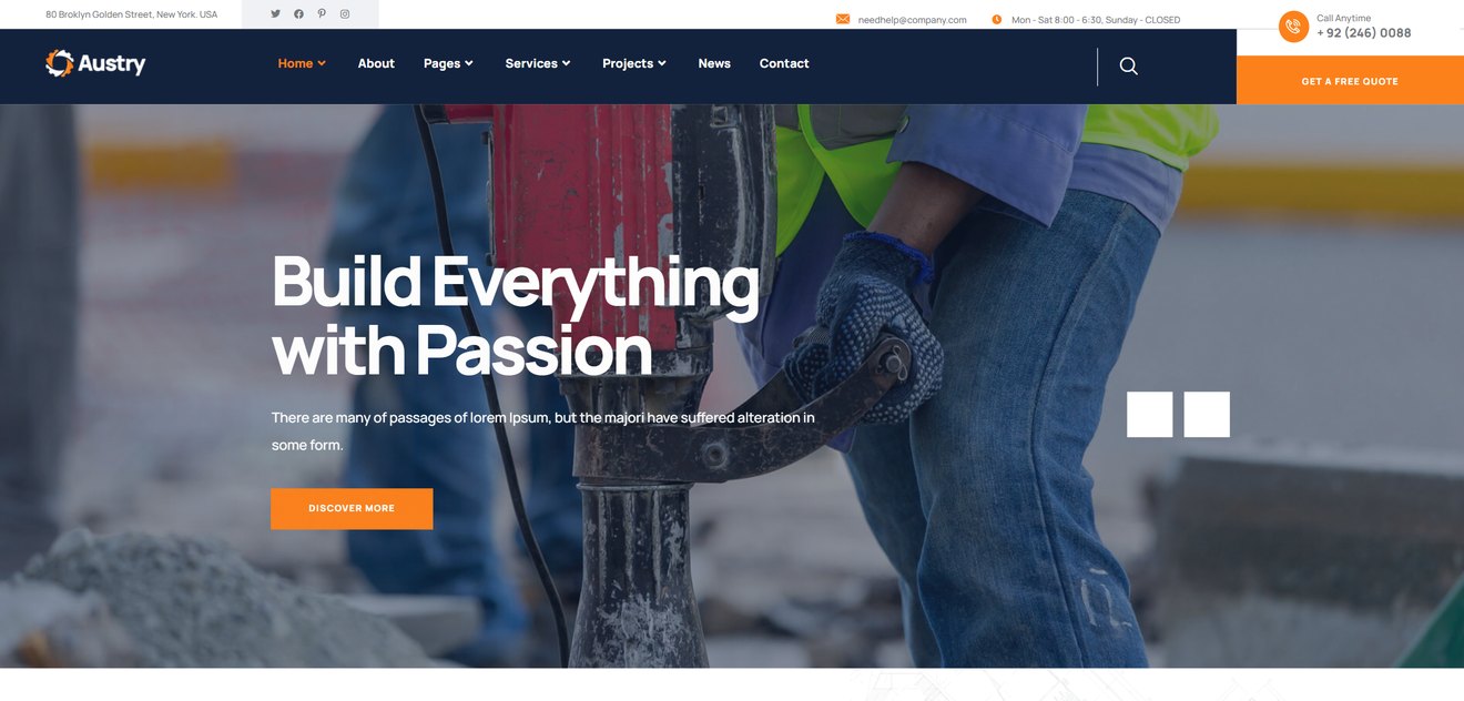 Austry – Industry & Factory Business Elementor Template Kit