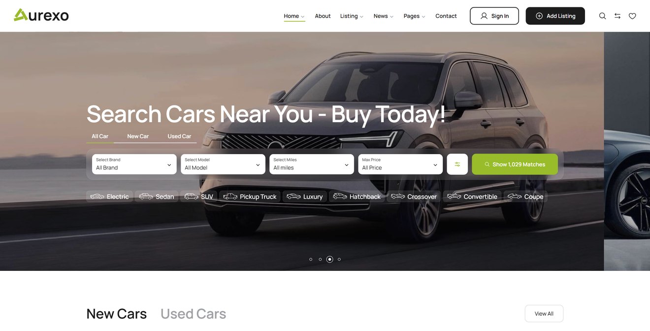 Auxero Car Dealer & Listing NextJs Template
