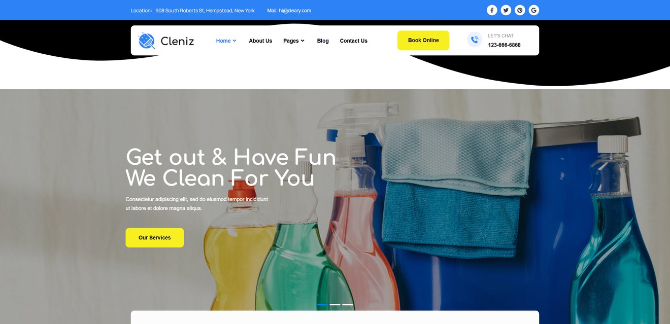 Cleniz – Cleaning Services Elementor Template Kit