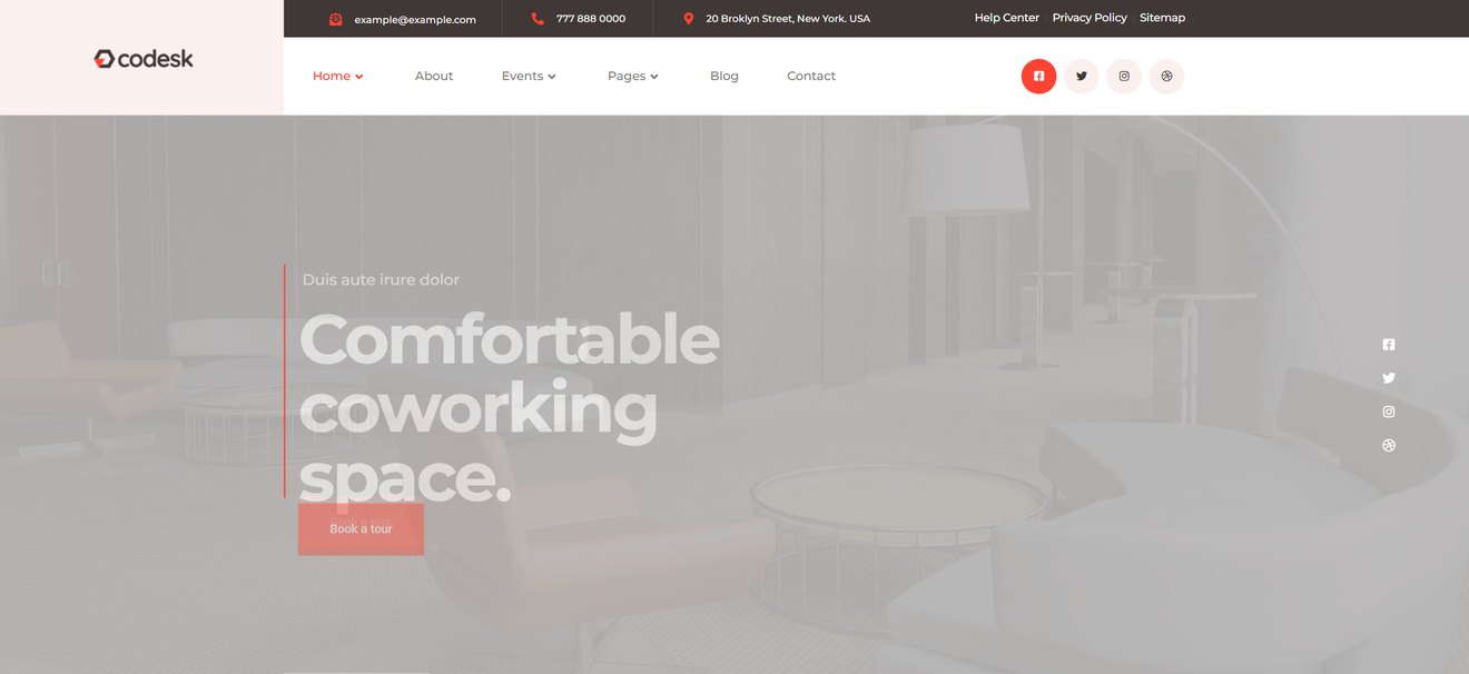 Codesk – Coworking Space Elementor Template Kit