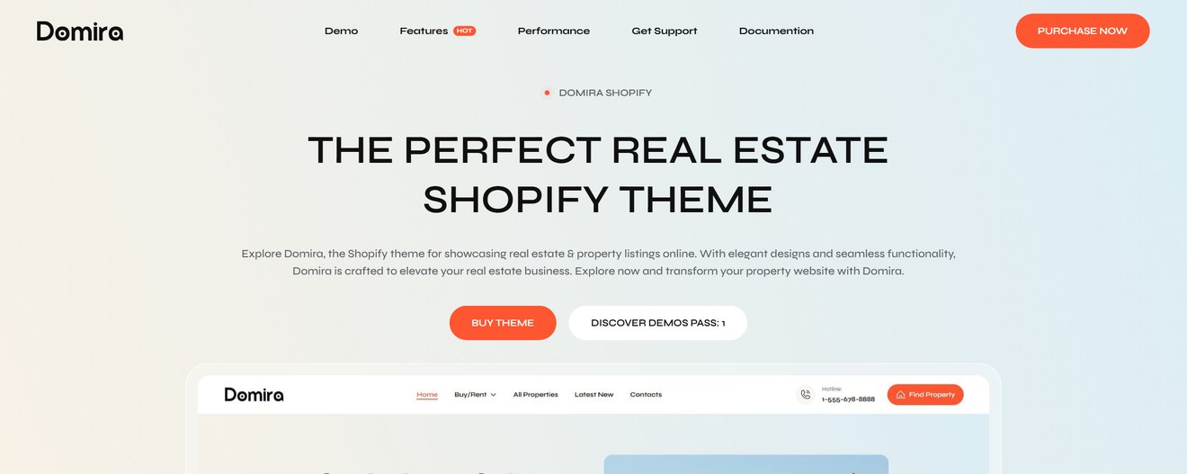 Domira – Real Estate Sales & Rental Shopify 2.0 Theme