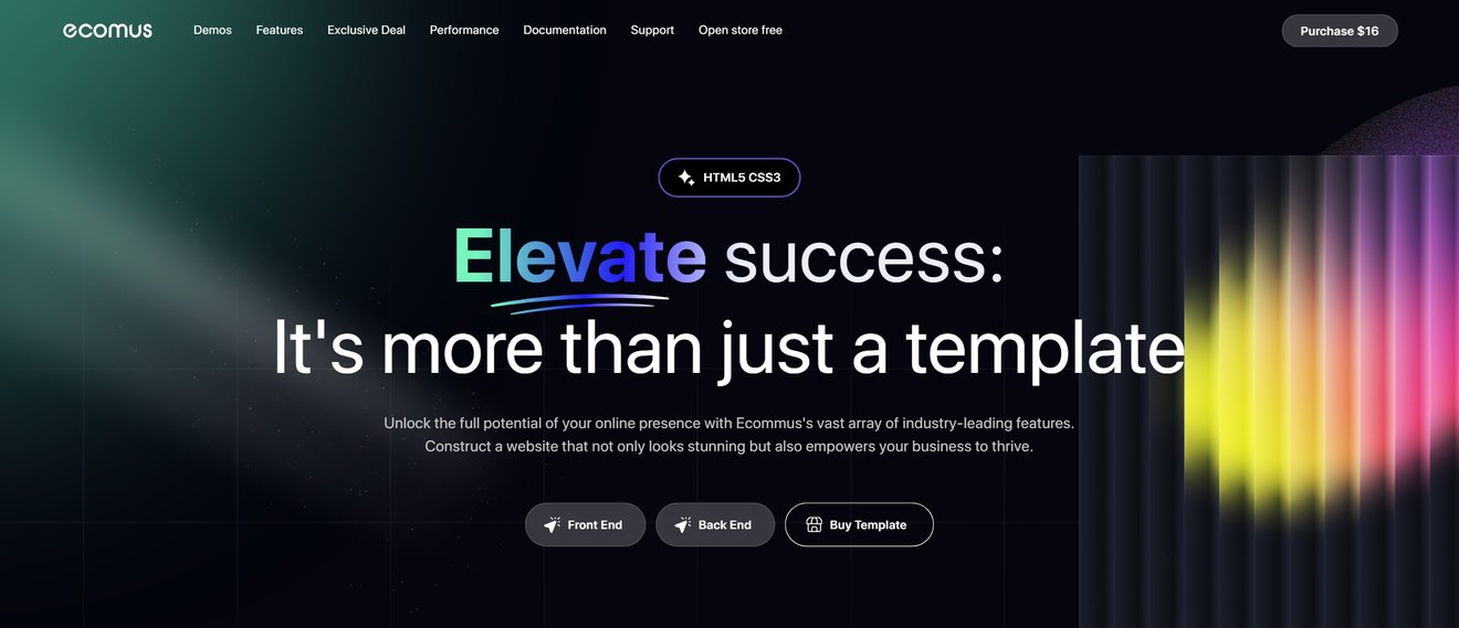 Ecomus Fashion eCommerce HTML, Bootstrap Template
