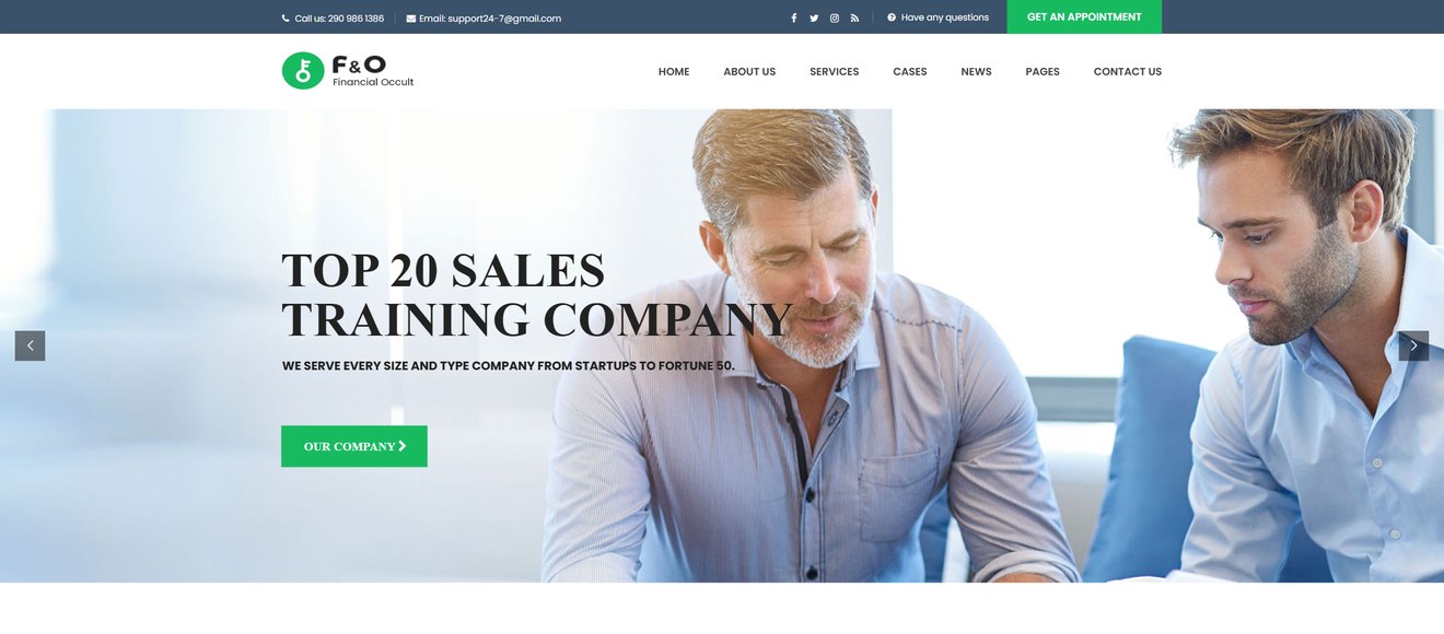 F&O – Consultant Finance WordPress Theme