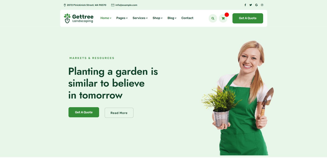Gettree – Garden & Landscaping WordPress Theme
