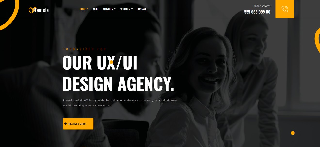Hamela – Digital Agency Services Elementor Template Kit