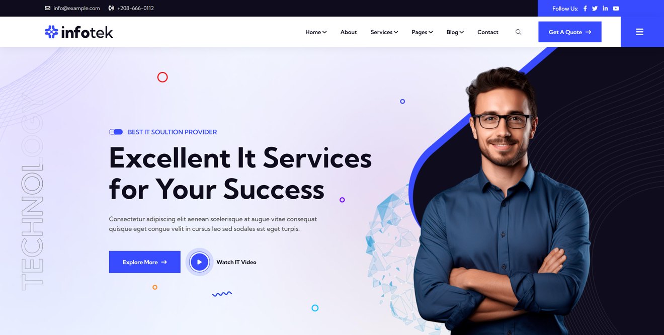 Infotek – IT Service & Technology React NextJS Template