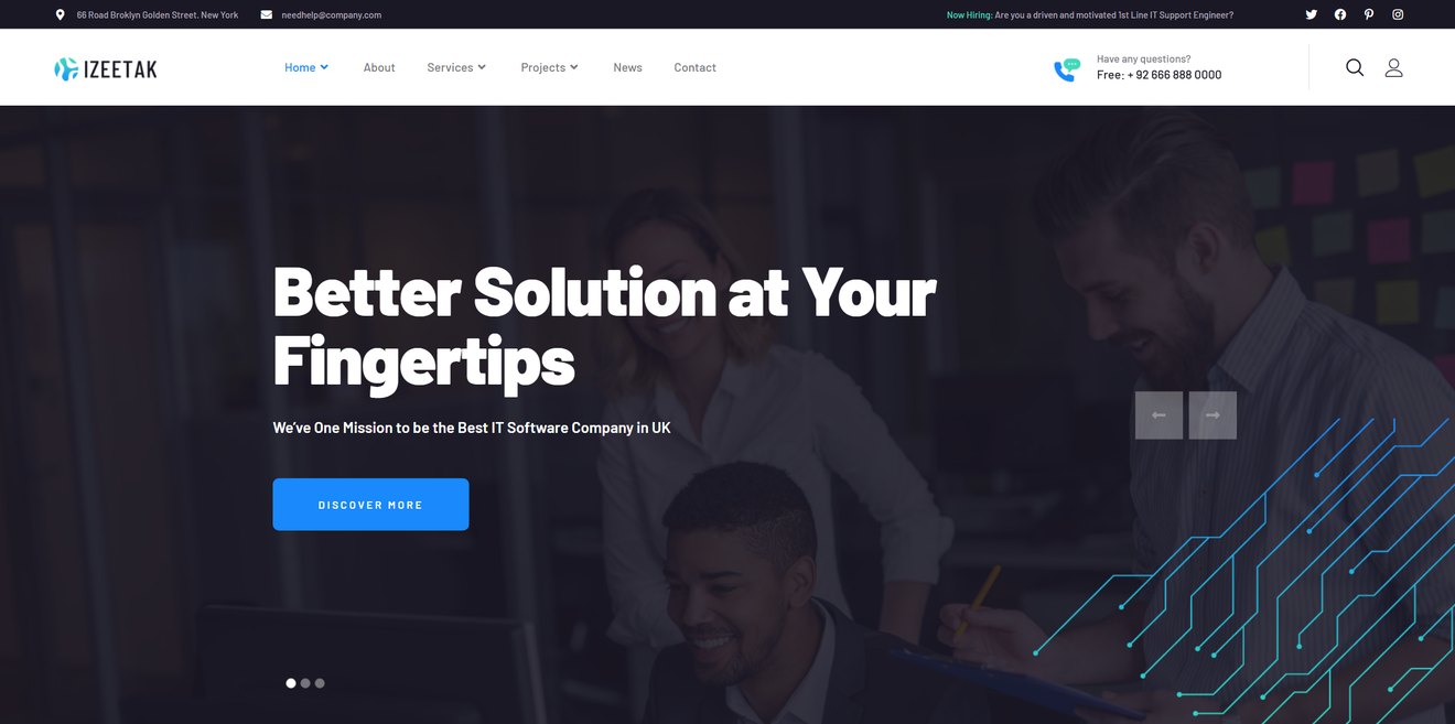 Izeetak – IT Solutions & Services Elementor Template Kit
