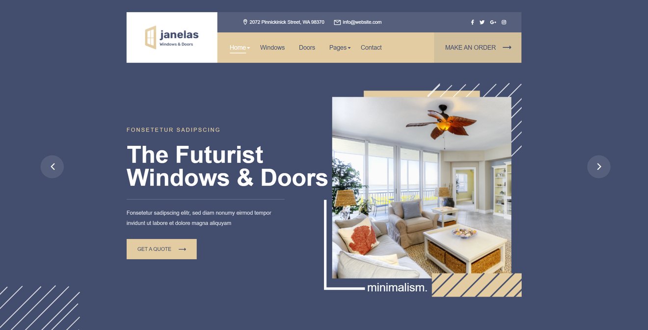 Janelas – Windows & Doors Services React Nextjs Template