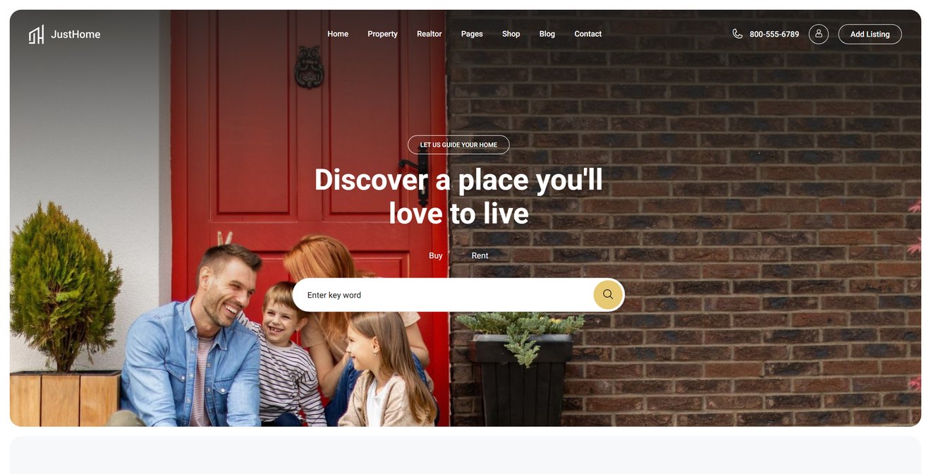JustHome – Real Estate React NextJS Template