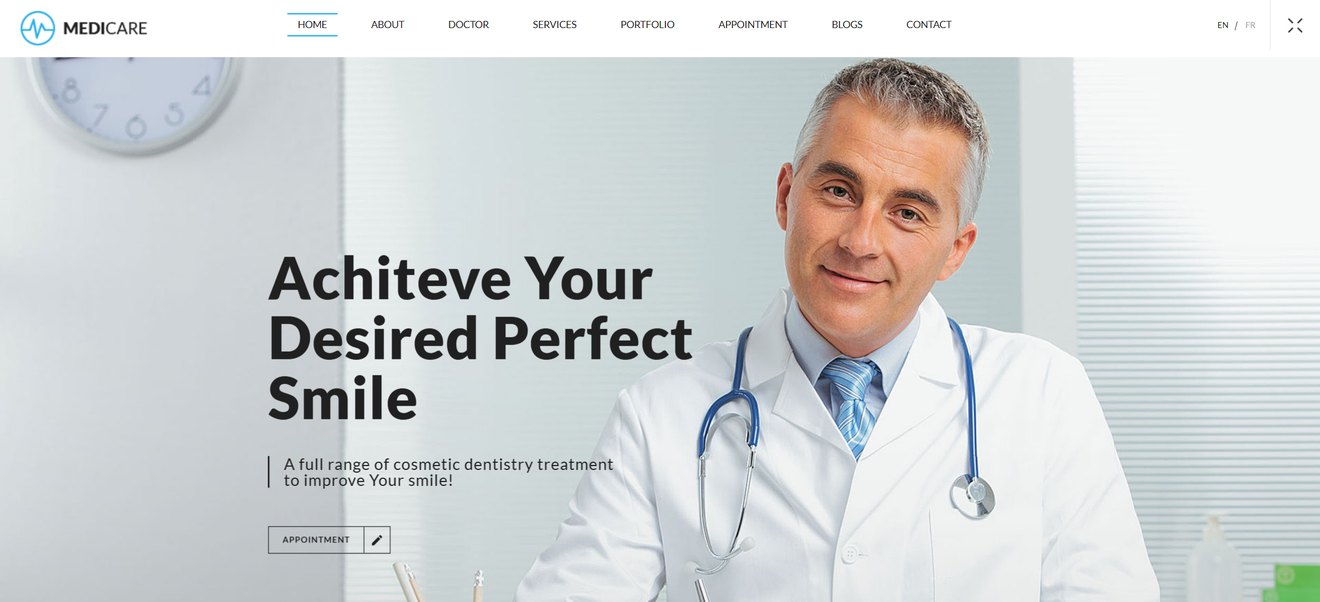 MediCare – Dentist, Medical HTML5 Template