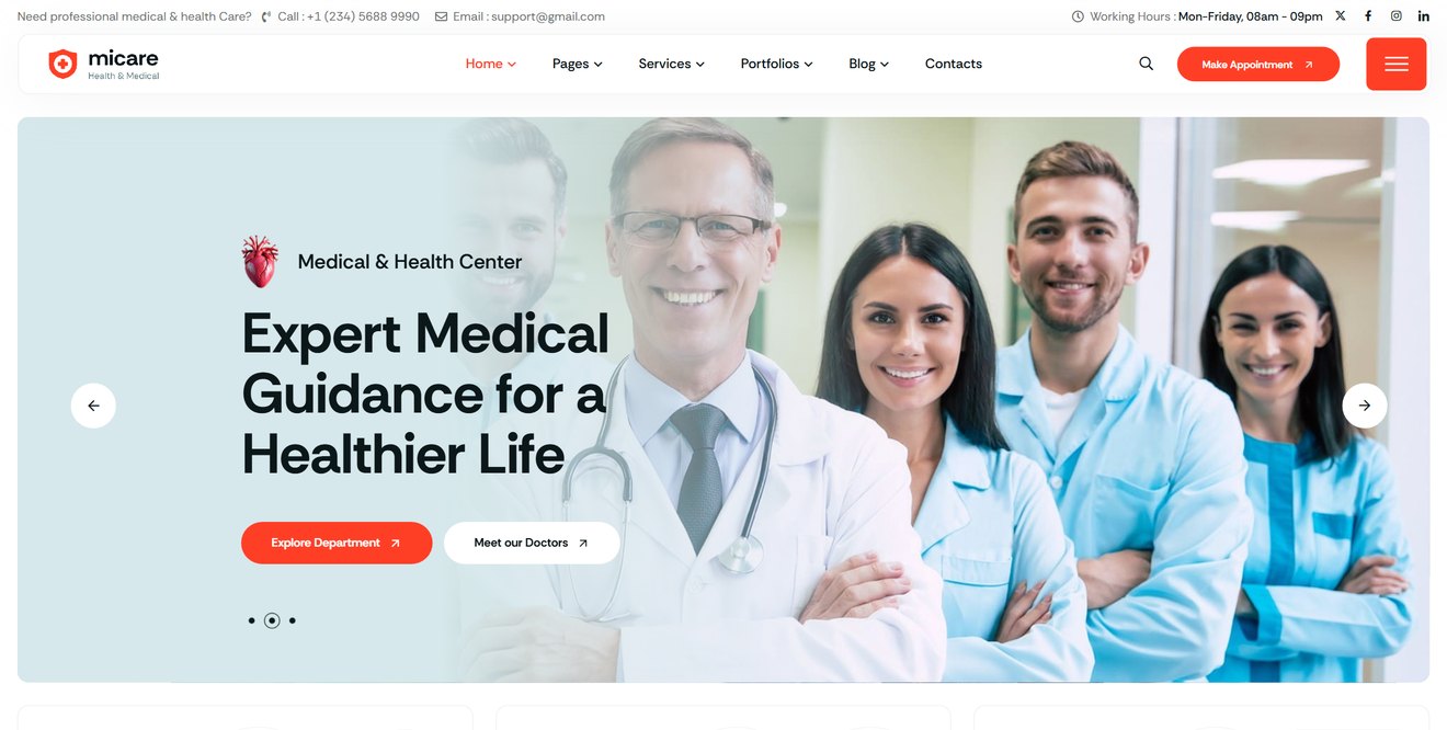 Micare – Medical and Health Care WordPress Theme