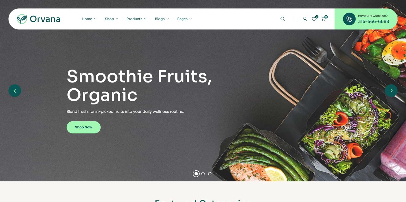 Orvana | Organic & Food Store WooCommerce WordPress Theme