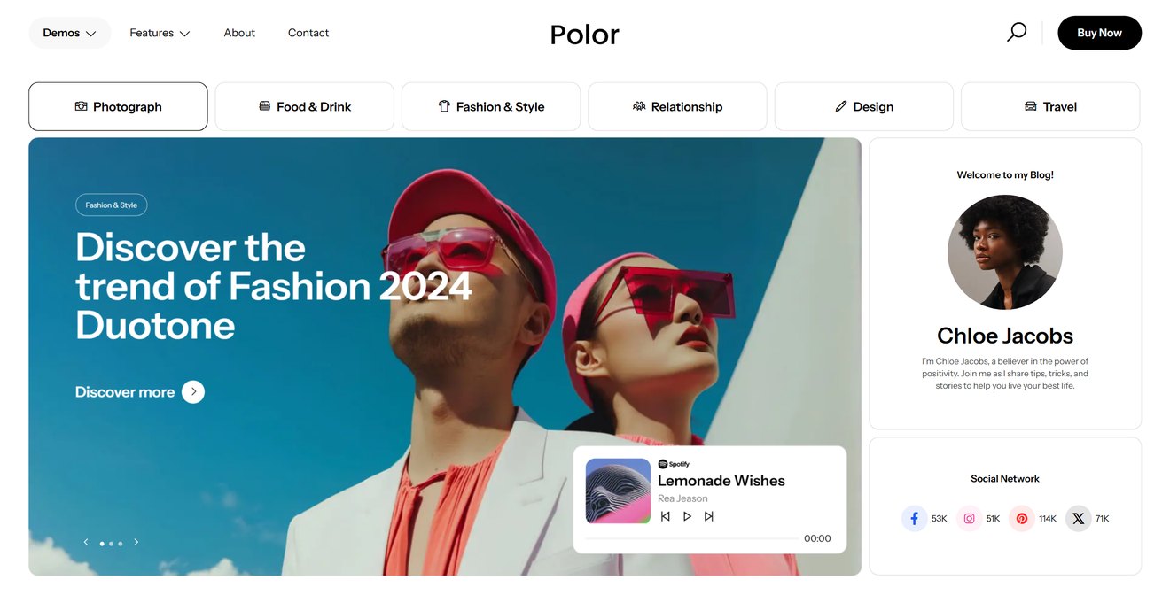 Polor – Personal Blog Nextjs Template