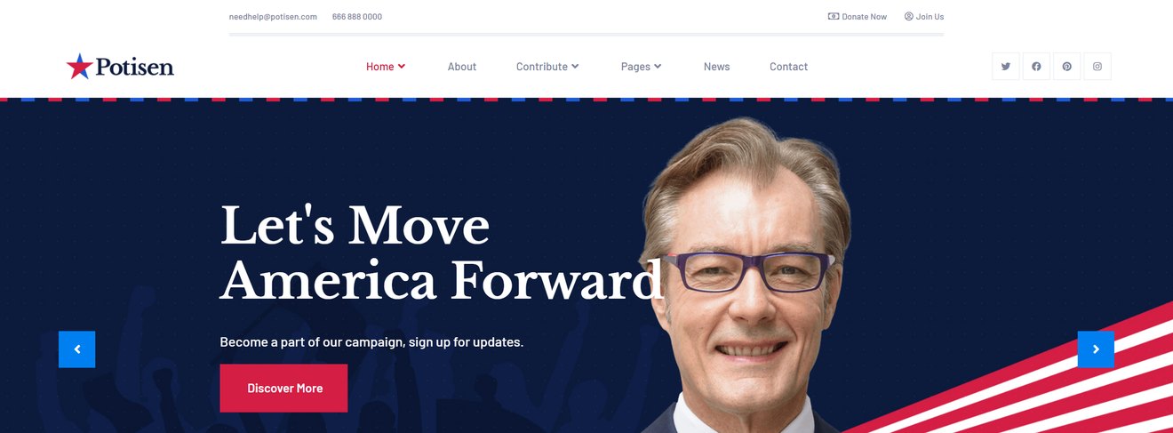 Potisen – Election & Political Campaign Elementor Template Kit