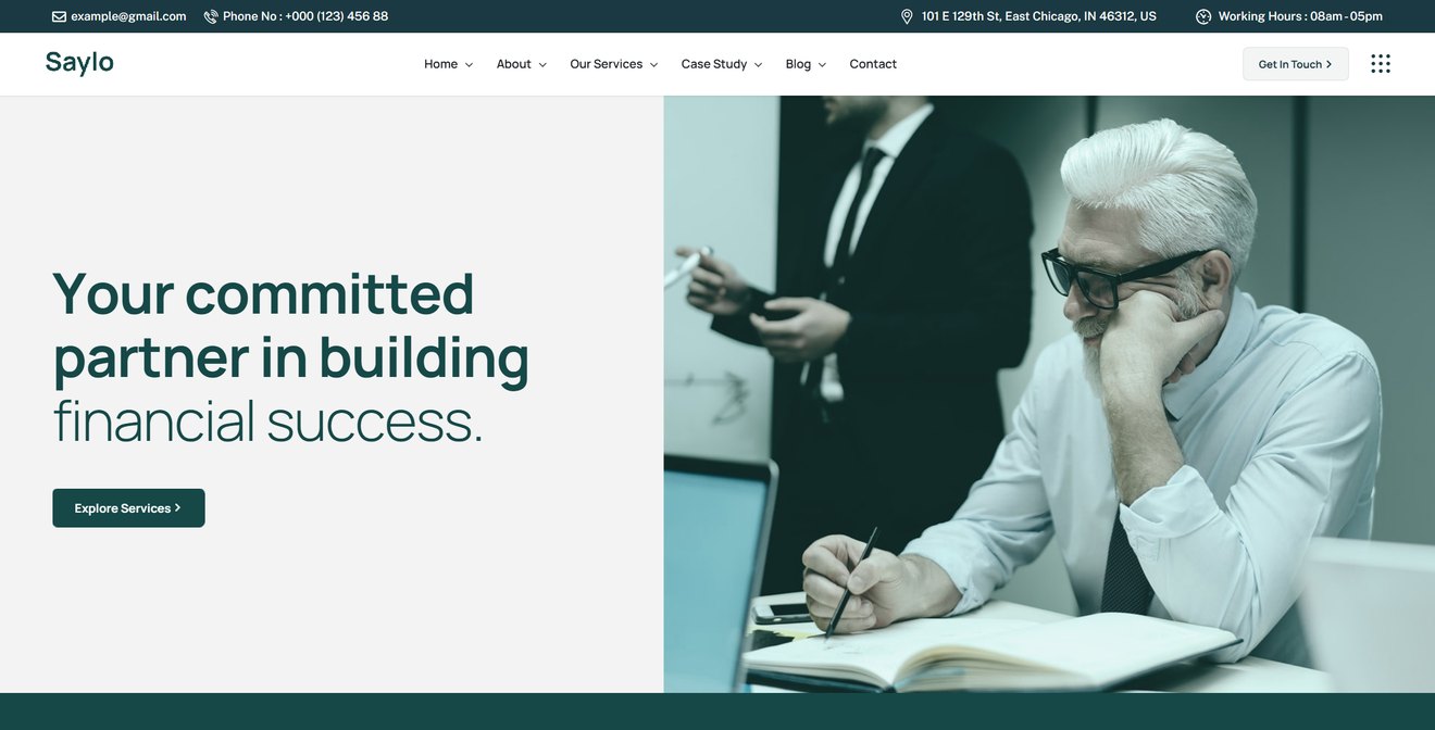 Saylo – Finance & Consulting WordPress Theme