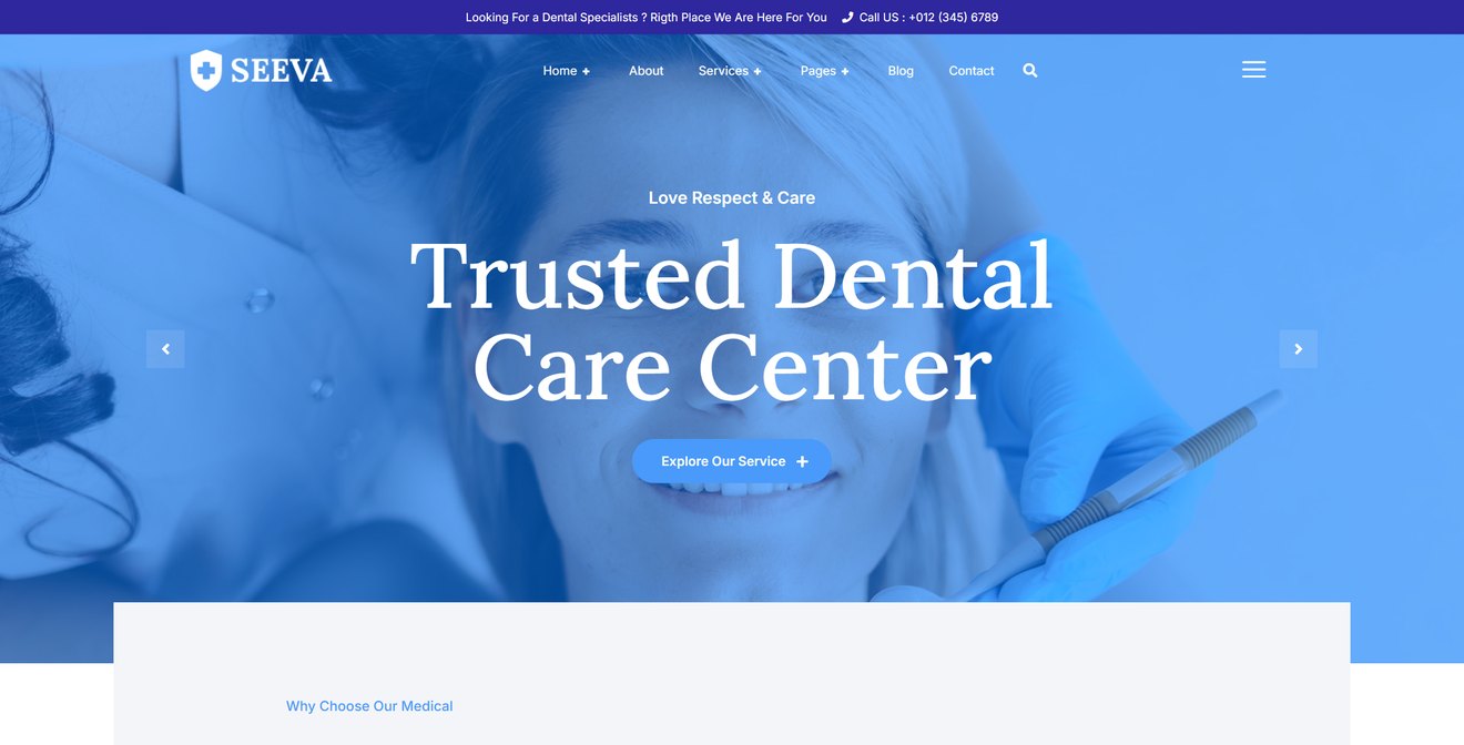 Seeva – Medical & Dental Elementor Template Kit