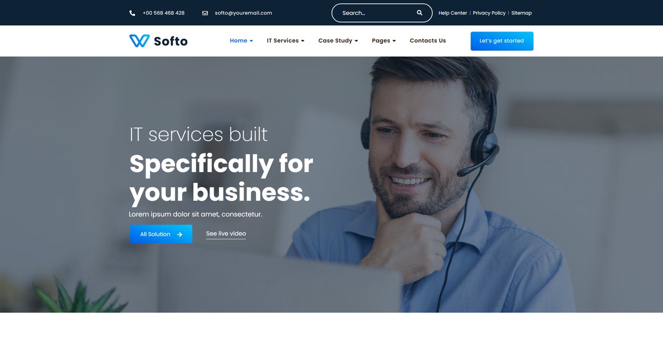 Softo IT Solutions & Business Elementor Template Kit