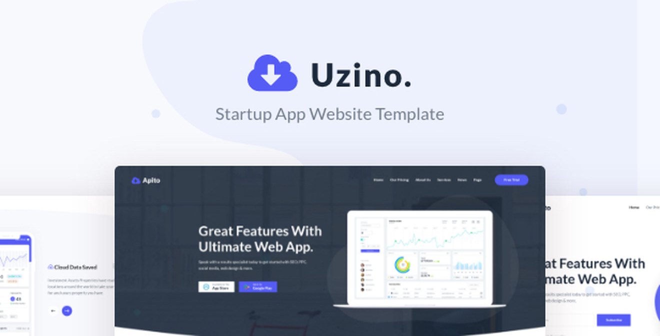 Uzino | Startup App Elementor Template Kit