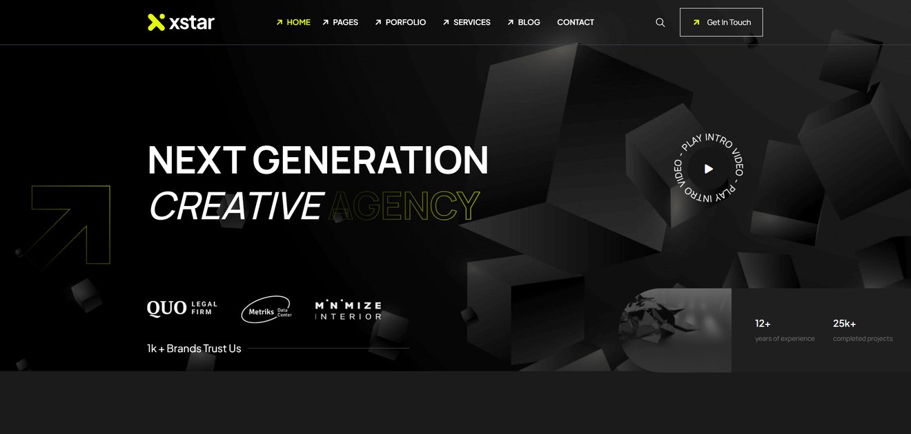 Xstar – Creative Agency & Portfolio WordPress Theme