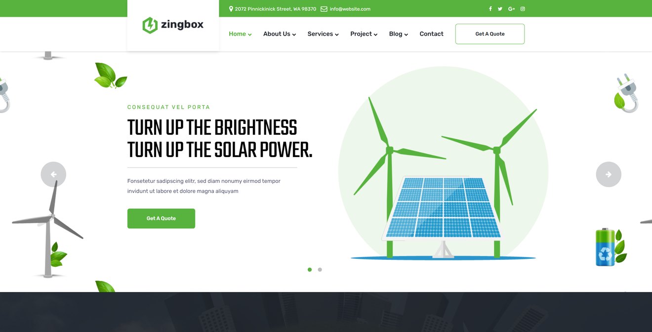 Zingbox – Wind & Solar Energy React Nextjs Template