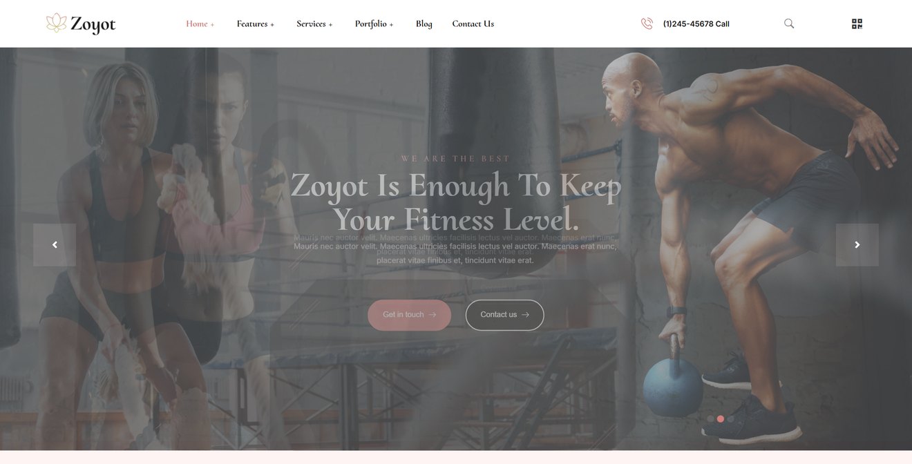 Zoyot – Sports & Fitness Elementor Template Kit